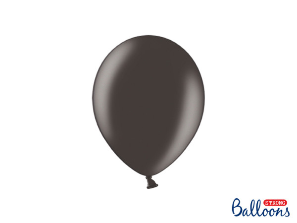 Balonek METALIK - Ø25 cm - černá ( 10 ks / bal )