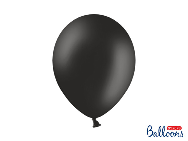 Balonek pastelový - Ø35 cm - černá ( 10 ks / bal )