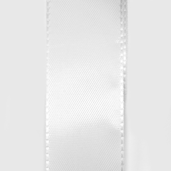 Taftová stuha - bílá (25 mm, 50 m/rol)