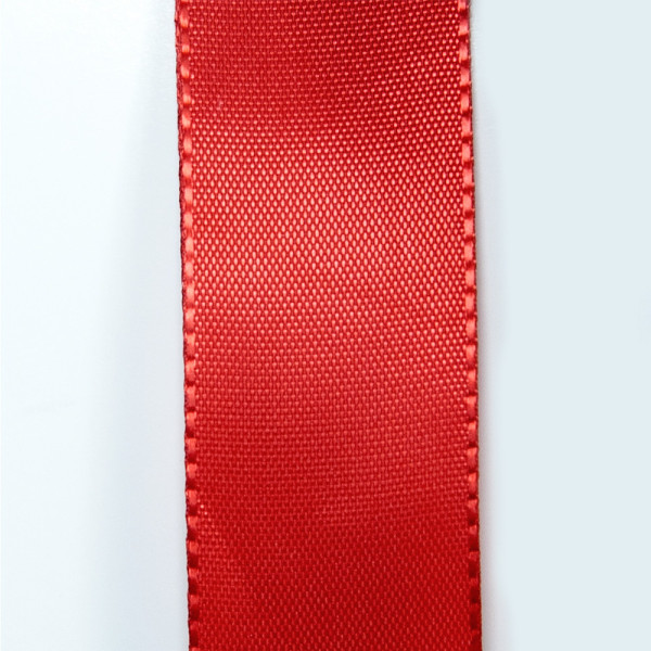 Taftová stuha - červená (25 mm, 50 m/rol)