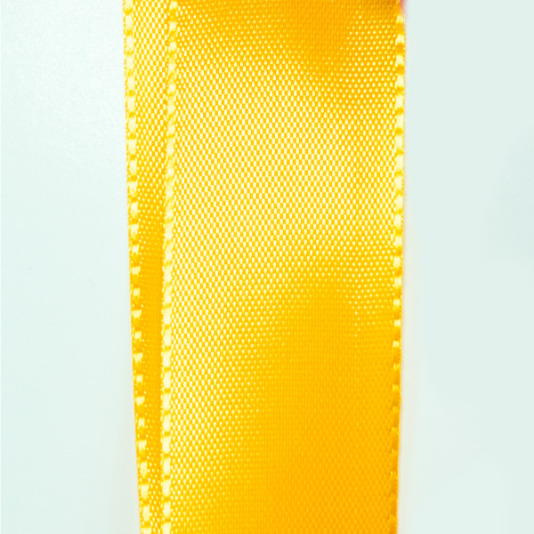 Taftová stuha - tmavá žlutá (15 mm, 50 m/rol)