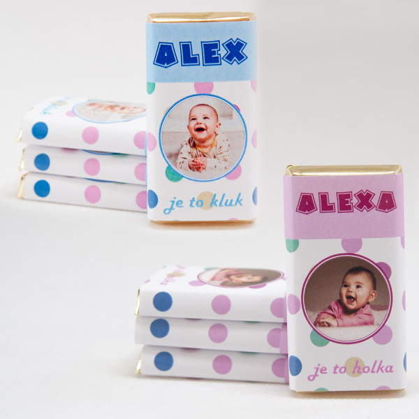 Čokoládky k narození dítěte - Alex (1 ks)