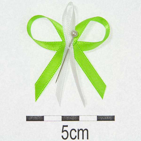 Svatební vývazek Ø 4,5 cm - světle zelená (1 ks)