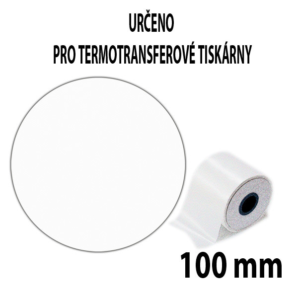 Věncové stuhy do TTR tiskáren- satén - bílá (100mm, 10m/rol)