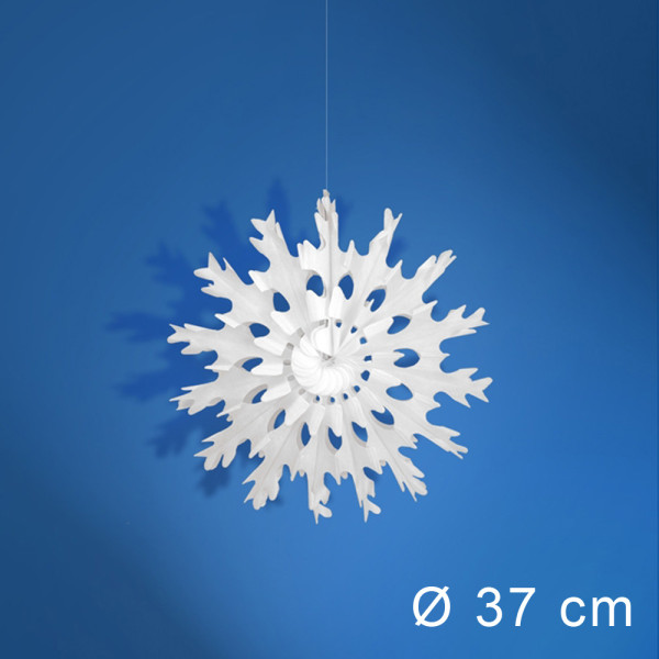 Vánoční 3D dekorace z papíru - Sněhová rozetka Ø 37 cm 