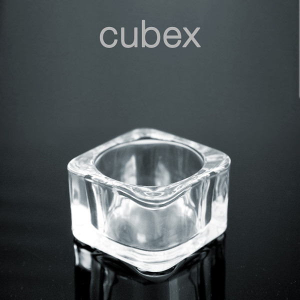 Kalíšek na čajovou svíčku CUBEX (1 ks)