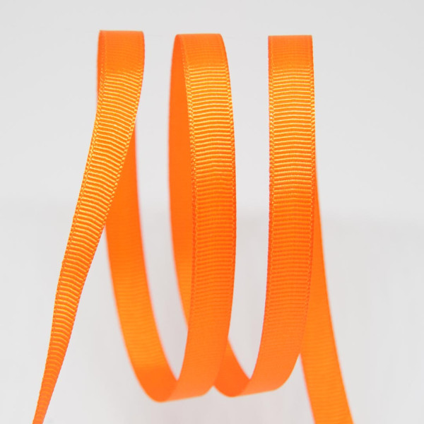 Rypsová stuha - 10 mm - oranžová (25 m)