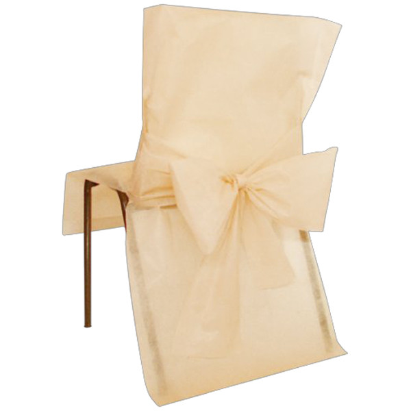 Svatební potah na židle 50x95cm - krémová ( 10 ks/bal )
