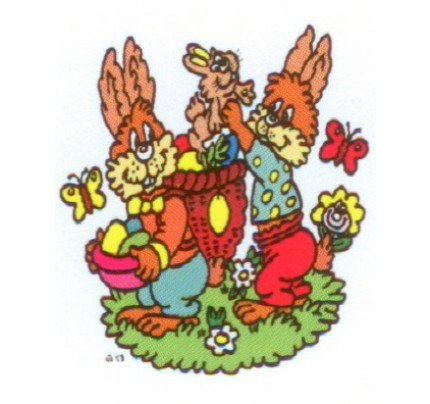 Velikonoční sáček PP 18 x 40 cm - králíci (100 ks/bal)