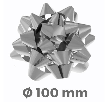 Nalepovací rozety Star 15/ 26 METAL - stříbrná Ø100 mm (12 ks/bal)