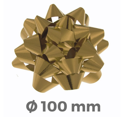 Nalepovací rozety Star 15/ 26 METAL - středně zlatá Ø100 mm (12 ks/bal)