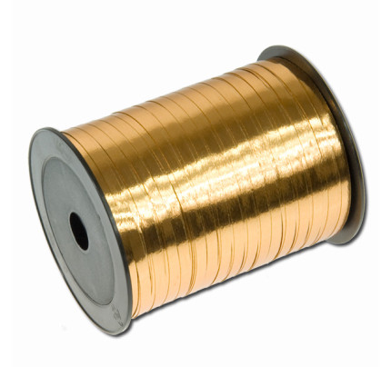 Vázací metalické stuhy - bronzová zlatá