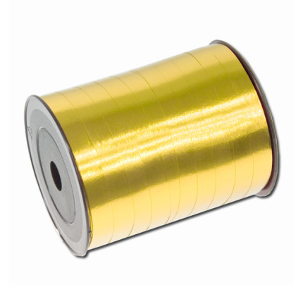 Vázací metalické stužky - střední zlatá
