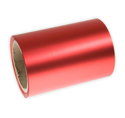 Stuha k automašli 15cm  -  Metal mat  -  červená (1 ks, 15 m)