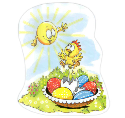 Velikonoční sáčky PP 18 x 40 cm - Sluníčko a kraslice