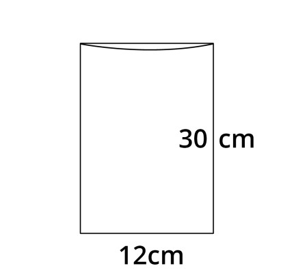 PP sáček plochý bez RZ - 120 x 300 mm - 30 my (100 ks/bal)