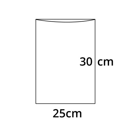 PP sáček plochý bez RZ - 250 x 300 mm - 30 my (100 ks/bal)