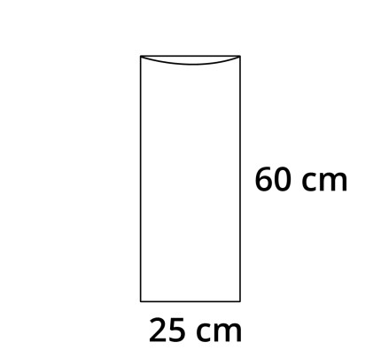PP sáček plochý bez RZ - 25 x 60 cm - 30 my (100 ks/bal)