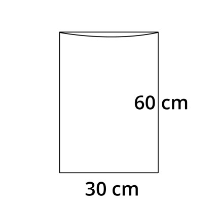 PP sáček plochý bez RZ - 30 x 60 cm - 30 my (100 ks/bal)