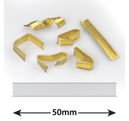 Pásky CLIPBAND - zlatá - 50 mm  (1000 ks)