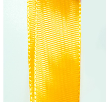 Taftová stuha - tmavá žlutá (40 mm, 50 m/rol)
