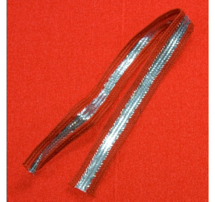 Stuha pletená SILVER WAY- červená (8 mm, metráž)