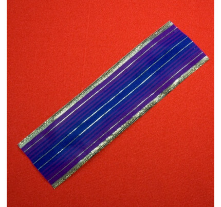 Stuha taftová SIXODENT40-fial.+modrá(40mm, metráž)