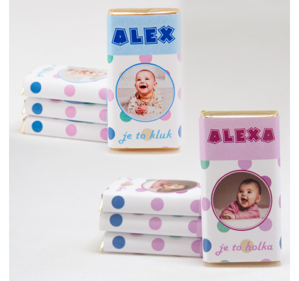 Čokoládky k narození dítěte - Alex (1 ks)