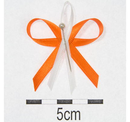 Svatební vývazek Ø 4,5 cm - oranžová (1 ks)