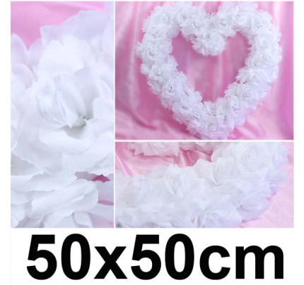 Svatební dekorace SRDCE 50x50 cm - bílá (1ks)
