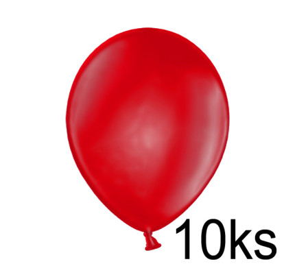 Balonek METALIK -  Ø25 cm - červená (10 ks/bal)