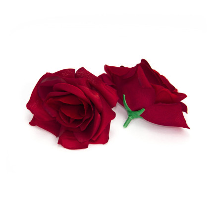 Umělá růže textilní Ø8 cm - bordo