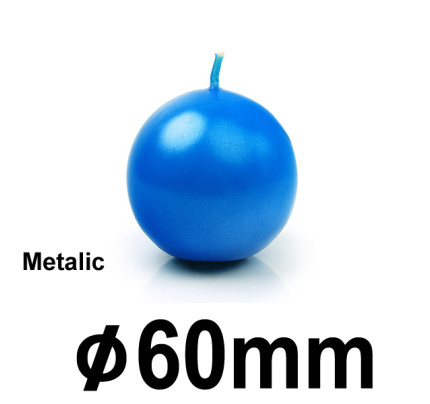 Svíčka koule METALIC Ø 6 cm  - tyrkysová tmavá (1 ks)