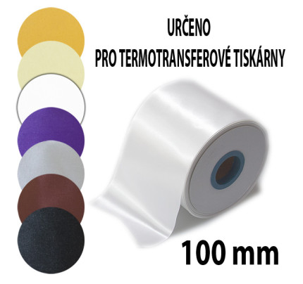 Věncové stuhy do TTR tiskáren- satén - (100mm, 10m/rol)
