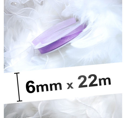 Stuha šifonová - světle fialová (6 mm, 22 m)