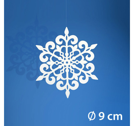 Vánoční dekorace z papíru - vločka Nastěnka  Ø 9 cm (10 ks/bal)