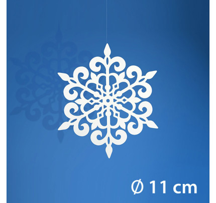 Vánoční dekorace z papíru - vločka Nastěnka  Ø 11 cm (10 ks/bal)