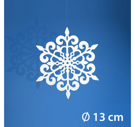 Vánoční dekorace z papíru - vločka Nastěnka  Ø 13 cm (10 ks/bal)
