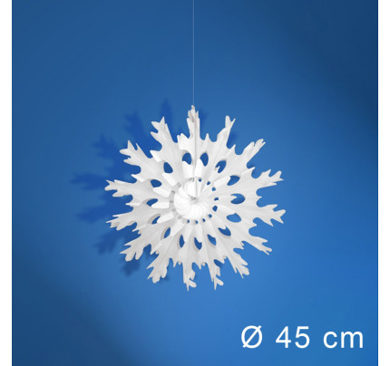 Vánoční 3D dekorace z papíru - Sněhová rozetka Ø 45 cm 