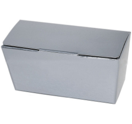 Luxusní krabičky na 125 g čokolády - stříbrná (25 ks/bal)
