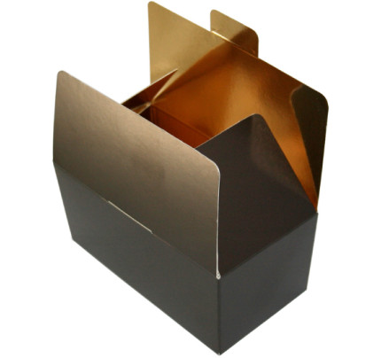 Luxusní krabičky na 125 g čokolády - čokoládová (25 ks/bal)