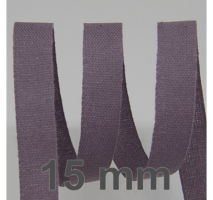 Bavlněná stuha - Cordula 15 mm - levandule 263 (20 m)