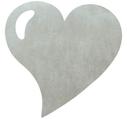 Svatební prostírání z vlizelínu - srdce 38x38cm - šedá (50ks/bal)