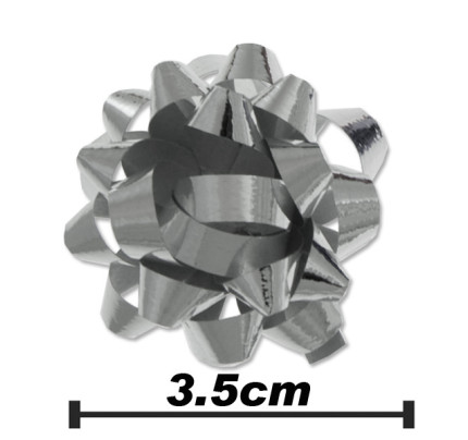 Nalepovací hvězdice STAR 5/ 22 METAL  -  stříbrná  -  Ø35 mm (50 ks/bal)