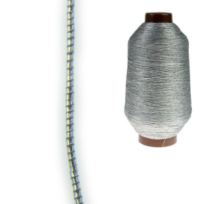 Ozdobná gumička GUMIDO Ø 1 mm x 500 m - stříbrná  (1 ks)
