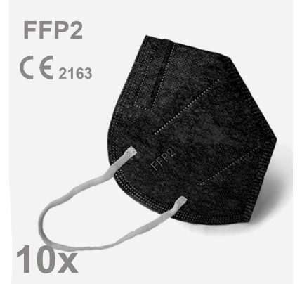 Levné respirátory FFP2 - BKG N01 - černý (10 ks/bal)