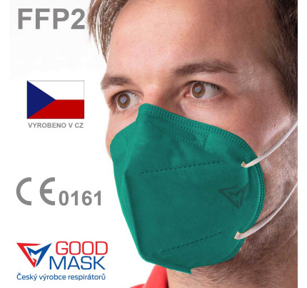 Respirátor GOOD MASK - FFP2 - tyrkysový (10 ks/bal) 