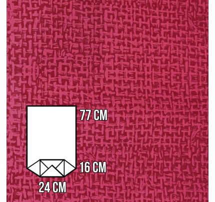Sáček KMP 240 x 160 x 770 mm - červená, drobný křížek 4041 (10 ks / bal)