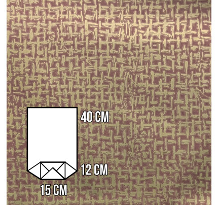 Sáček KMP 150 x 120 x 400 mm - zlatohnědá (25 ks / bal)