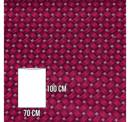 Sáček MP 700 x 1000 mm, 30 my - červená, ratanový vzor (10 ks / bal)